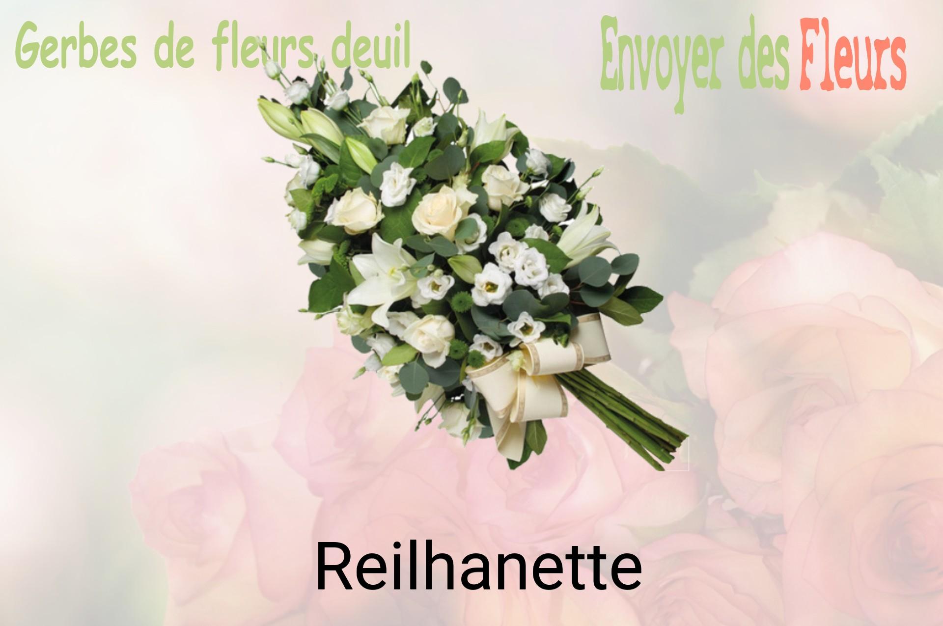Gerbe de fleurs de deuil livrée à Reilhanette